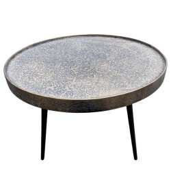 Beistelltisch Madison Metall 43x58cm schwarz-gold