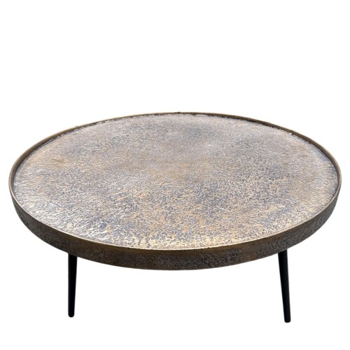 Beistelltisch Madison Metall 36x74cm schwarz-gold