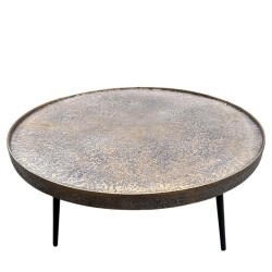 Beistelltisch Madison Metall 36x74cm schwarz-gold