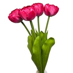 Kunstblume -Tulpenbund- 43cm fuchsia