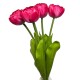 Kunstblume -Tulpenbund- 43cm fuchsia