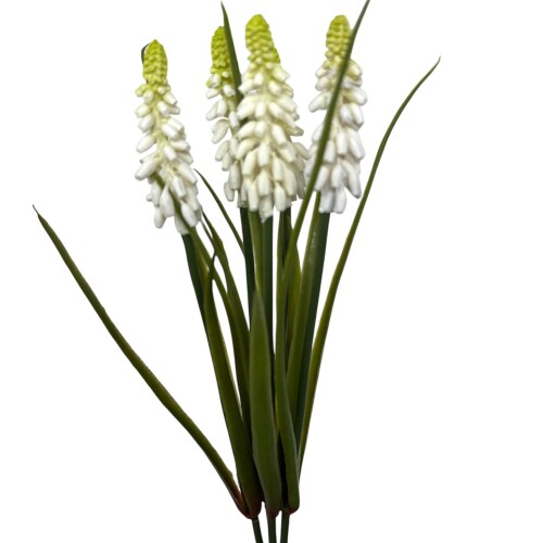 Kunstblume -Traubenhyazintenbund- 32cm weiss