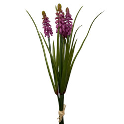 Kunstblume -Traubenhyazintenbund- 32cm pink