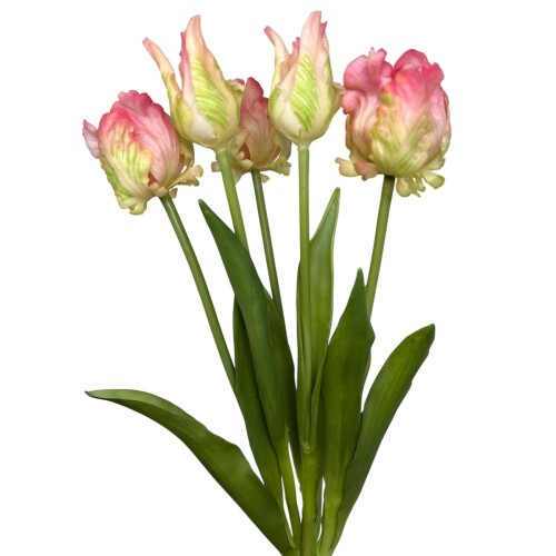 Kunstblume -Tulpenbund- 41cm pink