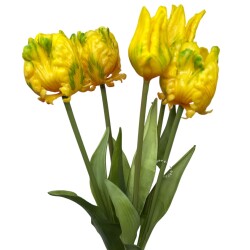 Kunstblume -Tulpenbund- 41cm grün-gelb