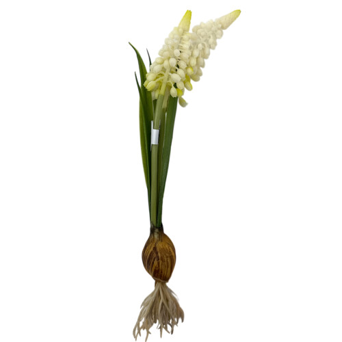 Kunstblume -Hyazinthe Zwiebel- 24cm creme-weiss