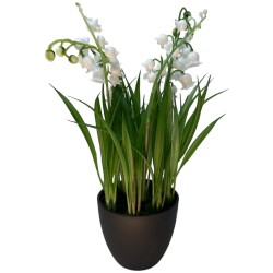 Kunstpflanze -Maiglöckchen- 27cm weiss