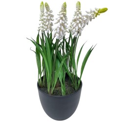 Kunstpflanze Hyazinthe 29cm weiss
