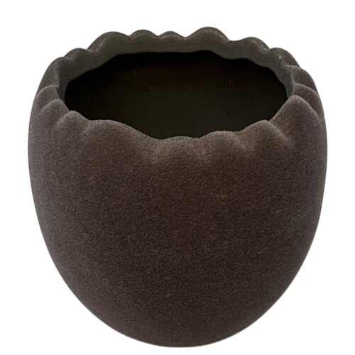 Pflanztopf Ei Keramik 8cm dunkelgrau