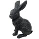 Hase Osterdeko Polyresin 31cm schwarz