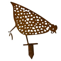 Huhn Metall 29x35cm rost