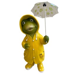 Frosch Dekofigur Keramik 27cm gelb