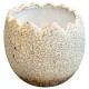 Topf Ei Keramik 11x11cm creme