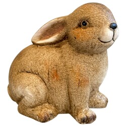 Hase Dekofigur Keramik 16cm braun