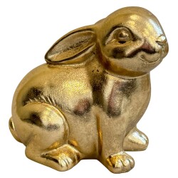 Hase Keramik 16cm gold