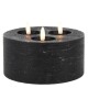 LED Stumpenkerze x3 10x15cm schwarz