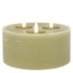 LED Stumpenkerze x3 10x15cm beige