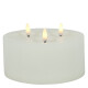 LED Stumpenkerze x3 10x15cm weiss