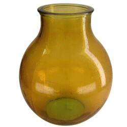 Vase Glas 36x29cm gelb