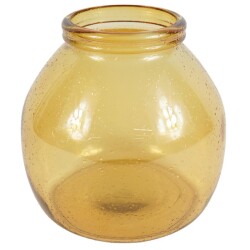 Vase Kugel Glas 20x21cm bernstein