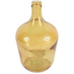Vase Flasche Glas 30x18cm bernstein