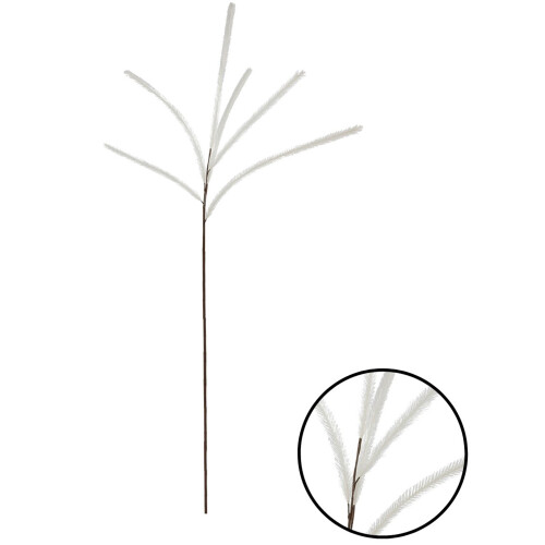 Kunstblume Federnzweig 112cm weiss