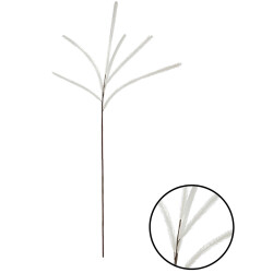 Kunstblume Federnzweig 112cm weiss