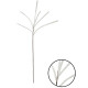 Kunstblume Federnzweig 112cm weiss