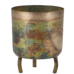 Teelichhalter -Dobra- Metall 10x8cm bronze