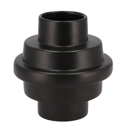 Vase -Stairs- Keramik 15cm schwarz