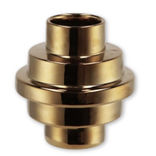 Vase -Stairs- Keramik 15cm gold