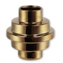 Vase -Stairs- Keramik 15cm gold