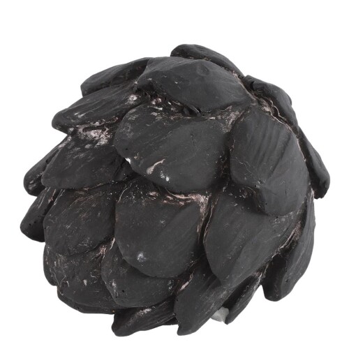 Artischoke Deko Polyresin 11x10cm schwarz