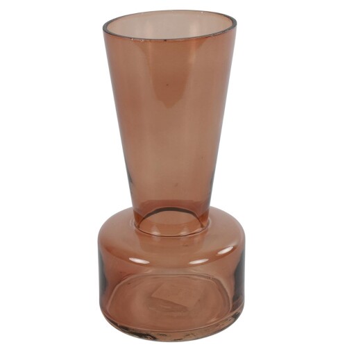 Vase -Ellie- Glas 22x10cm braun