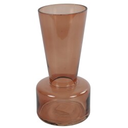 Vase -Ellie- Glas 22x10cm braun