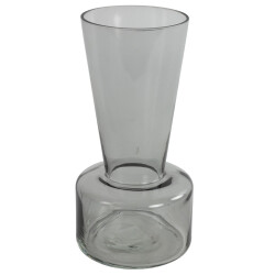 Vase -Ellie- Glas 22x10cm grau