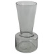 Vase -Ellie- Glas 22x10cm grau