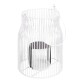 Laterne Metall 21x15cm weiss