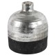Vase -Terri- Keramik 18x14cm schwarz-silber
