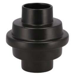 Vase -Stairs- Keramik 20x18cm schwarz