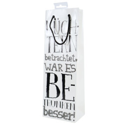 Geschenktasche -Nüchtern- Papier 36cm schwarz-weiss
