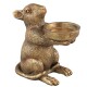 Teelichthalter Maus Polyresin 13cm gold