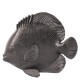 Fisch Dekofigur Polyresin 16x19cm schwarz