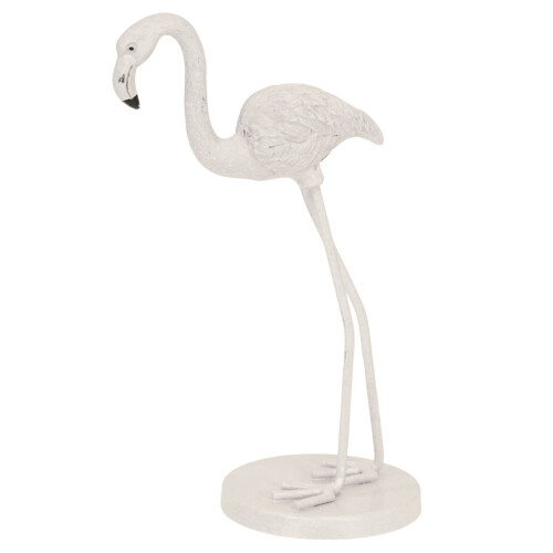 Flamingo Dekofigur Polyresin 19cm creme