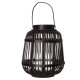 Laterne Bambus 24x20cm schwarz