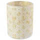 Teelichthalter -Hailey- Glas 13x10cm creme-gold