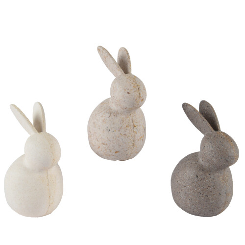 Hase 3ass Bambus 13x8cm mehrfarbig