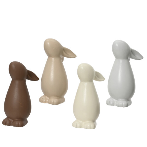 Hase 4ass Keramik 18cm mehrfarbig