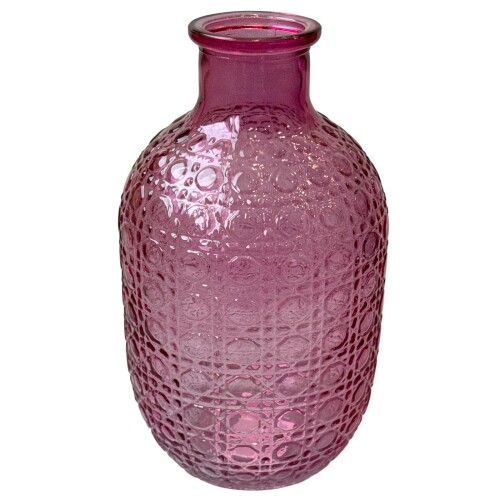 Vase -Jacky- Glas 20x11cm fuchsia