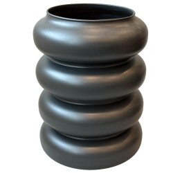 Vase -Ribby- Glas 25x19cm schwarz